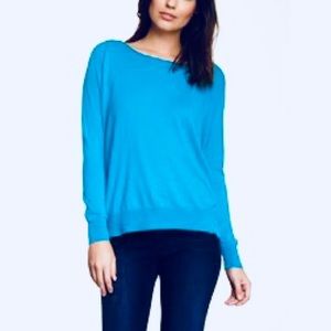 Joie Turquoise Blue Emari Boatneck Sweater Large